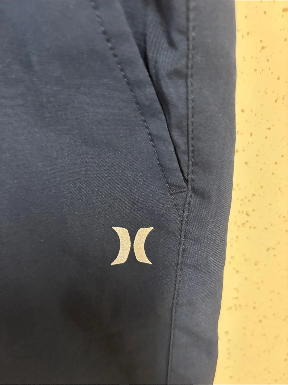 Hurley - Men’s Navy Blue Flat Front performance Shorts (size 38)